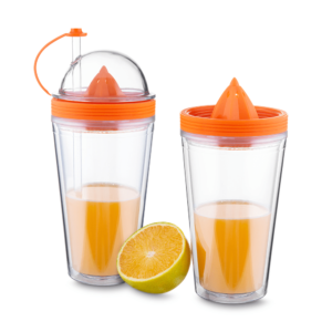 Foto Copo Plástico com Espremedor de Frutas 500ml MTB 8100 Imagem Laranja (2)