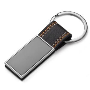 Chaveiro em Metal com Alça MTB 14999 | chapinha frente e verso em grafite lisa.