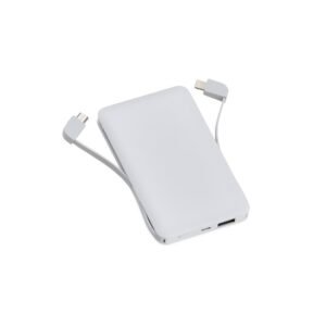Power Bank 5.000mAh com Led MTB 6053 | Acompanha cabo USB-V8 e adaptador Tipo-C.